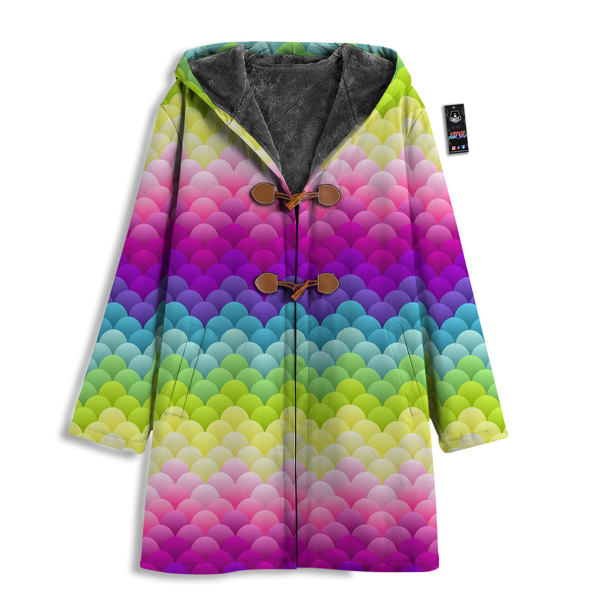 Neon Rainbow Light Blobs Print Pattern Men's Windbreaker Jacket-grizzshop