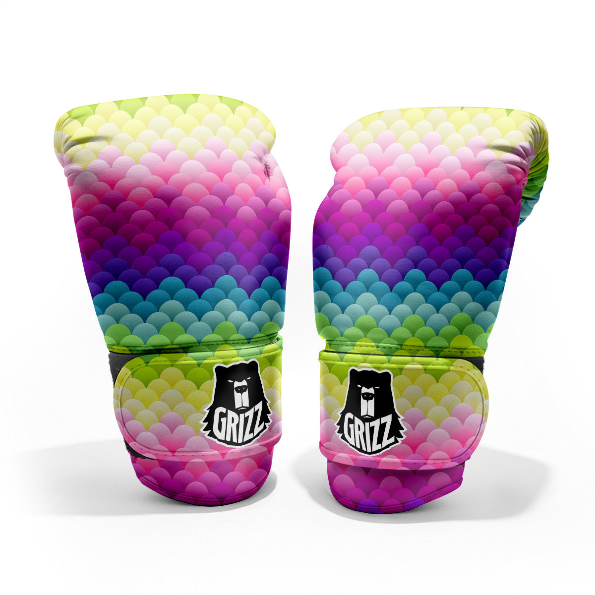 Neon Rainbow Light Blobs Print Pattern Pro Boxing Glove