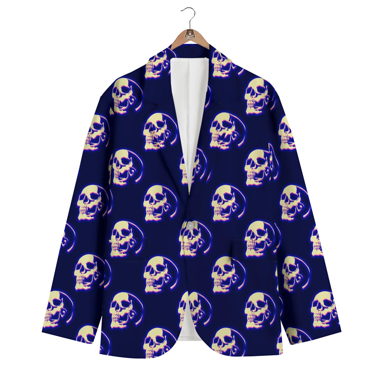 Neon Skull Men's Blazer-grizzshop