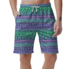 Neon Tribal Aztec Hand Drawn Men's Shorts-grizzshop