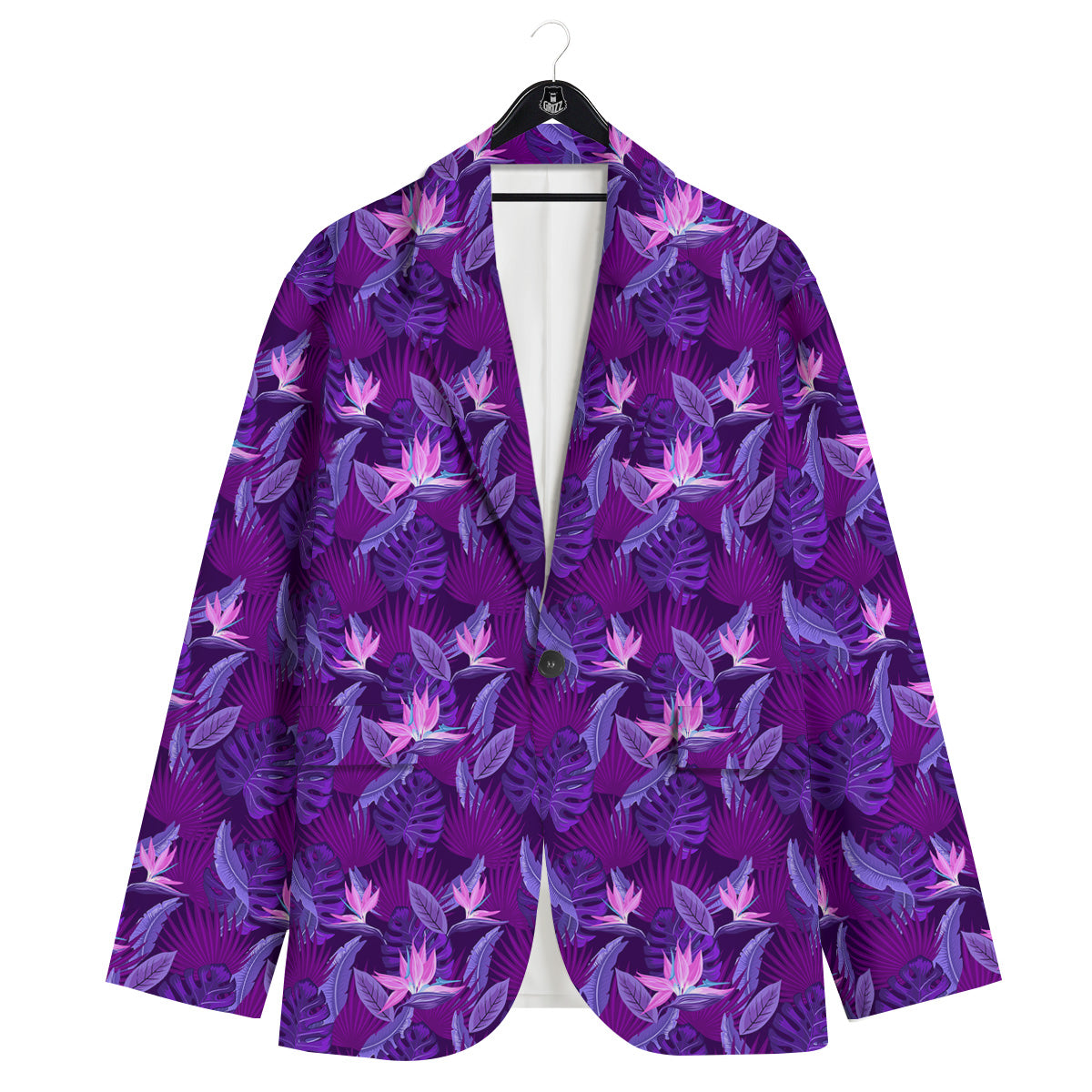 Neon Tropical Foliage And Leave Print Pattern Men's Sport Coat-grizzshop
