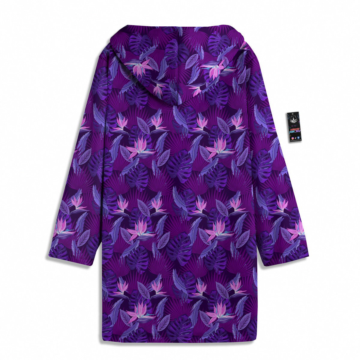 Neon Tropical Foliage And Leave Print Pattern Men's Windbreaker Jacket-grizzshop
