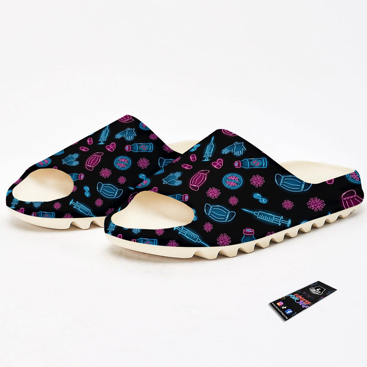 Neon Medical Equipment Print Pattern Sandals-grizzshop