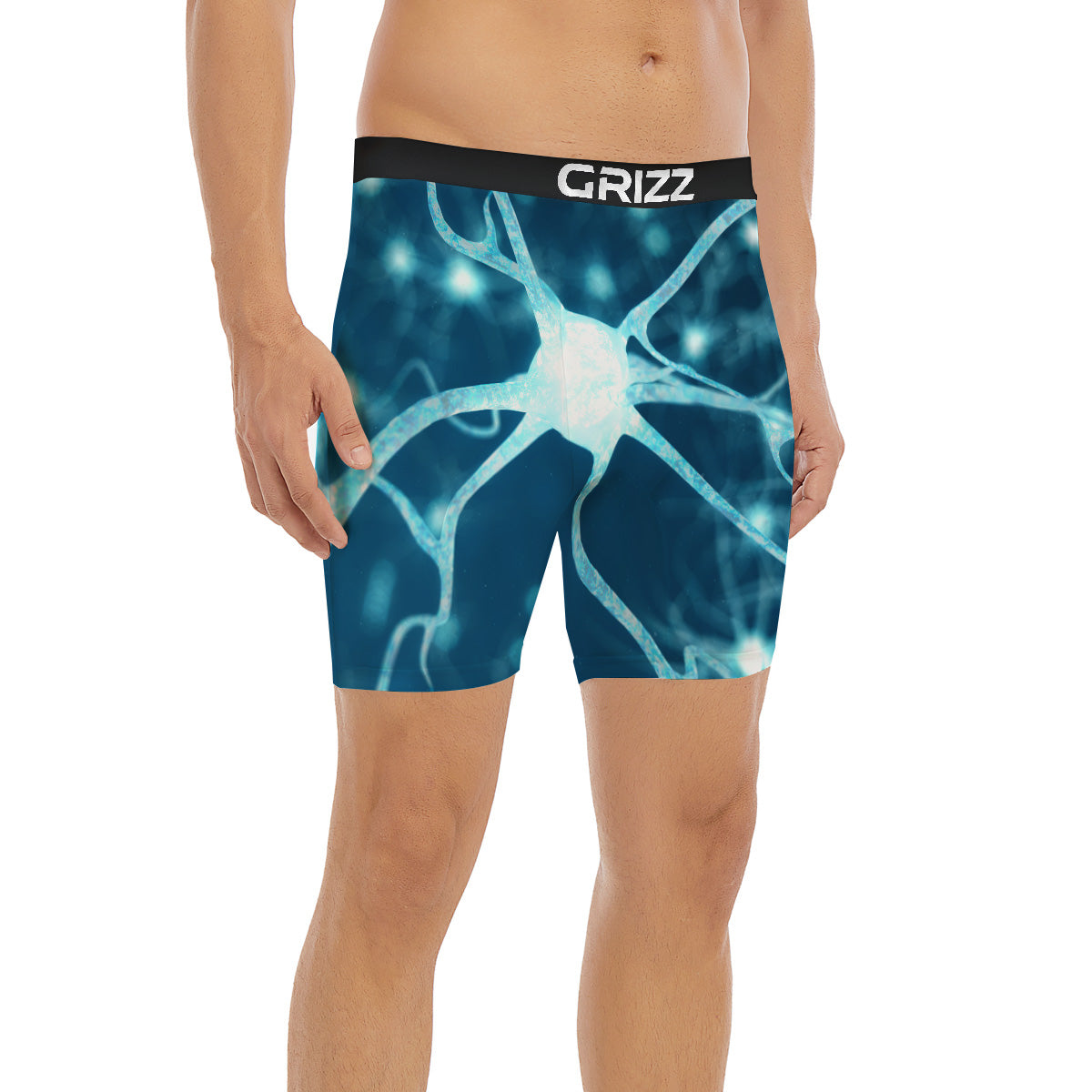 Neurons Inside The Brain Print Boxer Briefs-grizzshop