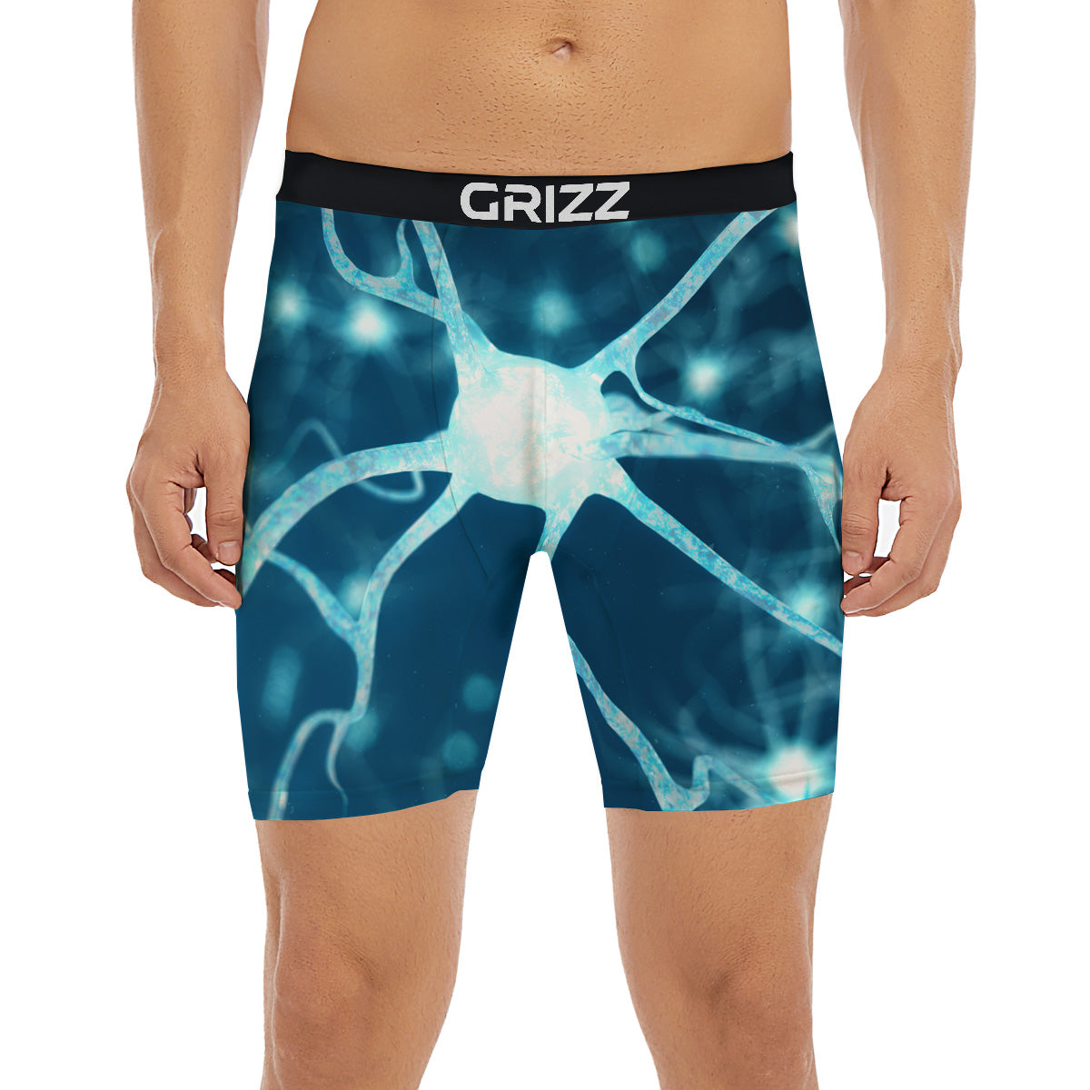 Neurons Inside The Brain Print Boxer Briefs-grizzshop