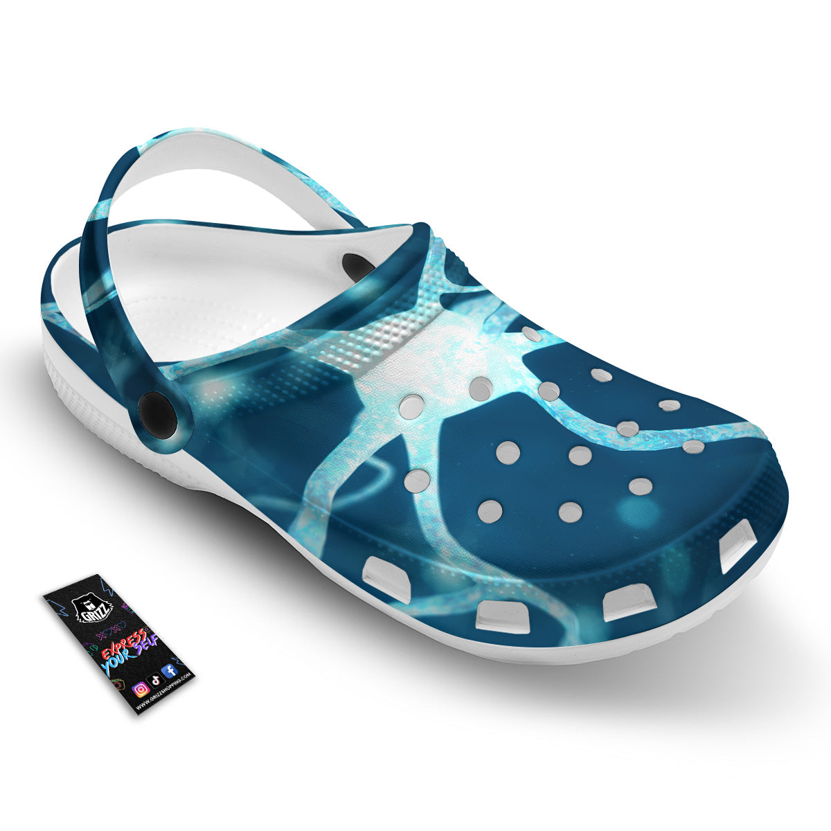 Neurons Inside The Brain Print Clog-grizzshop