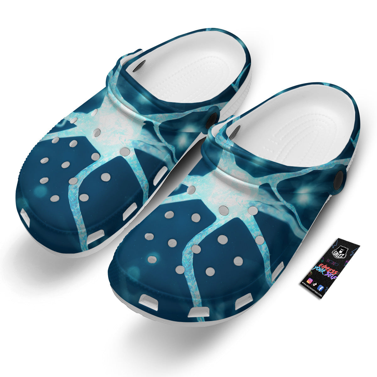 Neurons Inside The Brain Print Clog-grizzshop