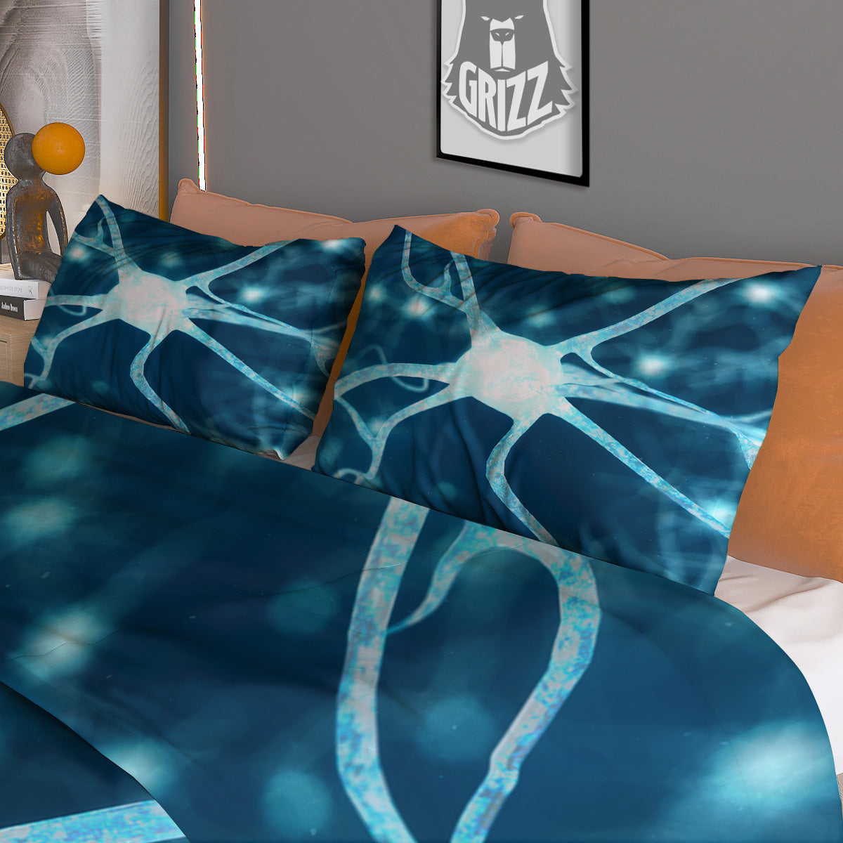 Mermaid Cute Print Pattern Duvet Cover Bedding Set