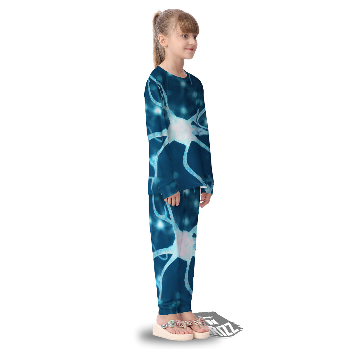 Neurons Inside The Brain Print Kid's Pajamas-grizzshop