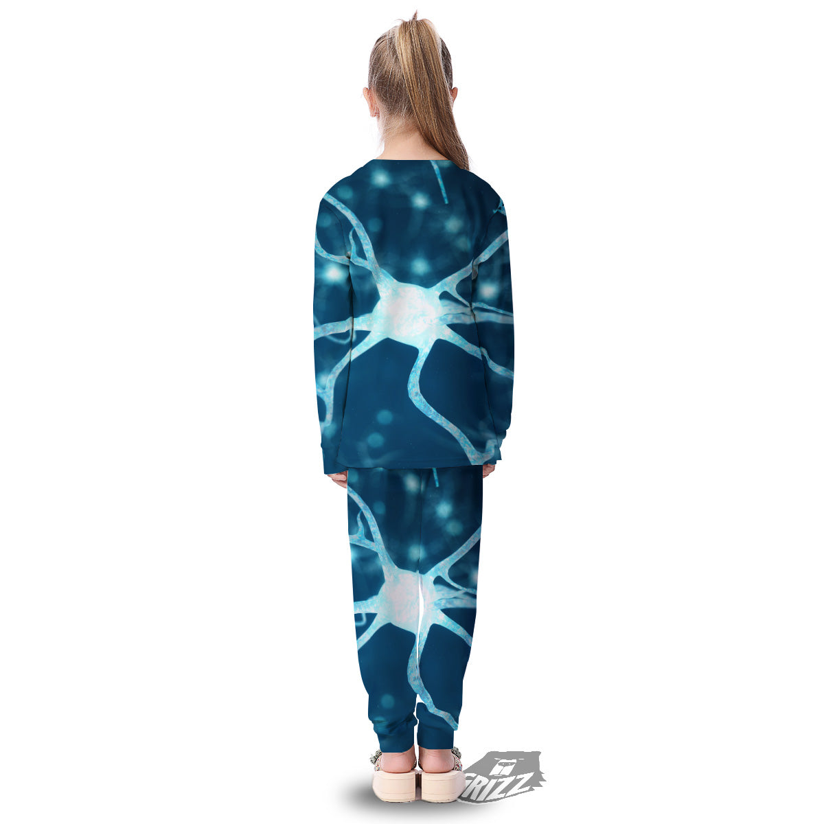 Neurons Inside The Brain Print Kid's Pajamas-grizzshop