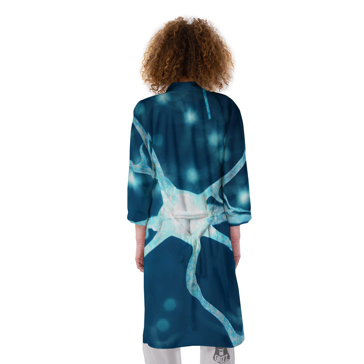 Neurons Inside The Brain Print Kimono-grizzshop