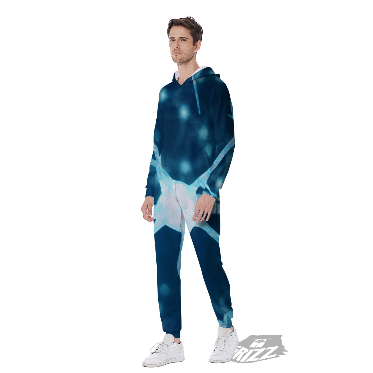 Neurons Inside The Brain Print Men's Jumpsuit-grizzshop