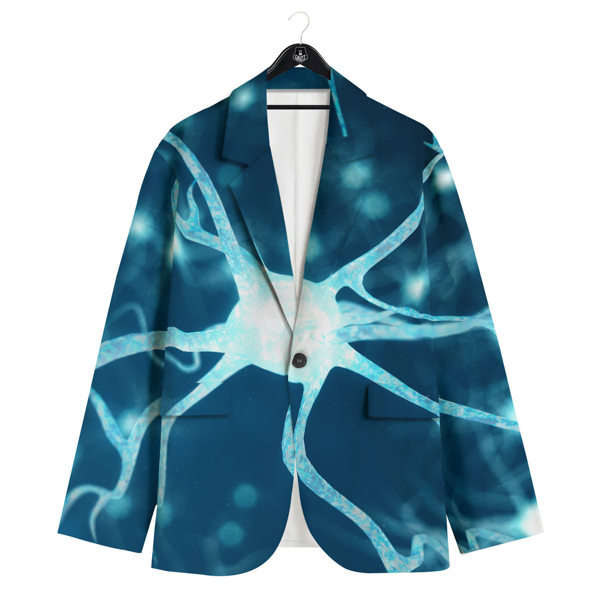 Neurons Inside The Brain Print Men's Sport Coat-grizzshop