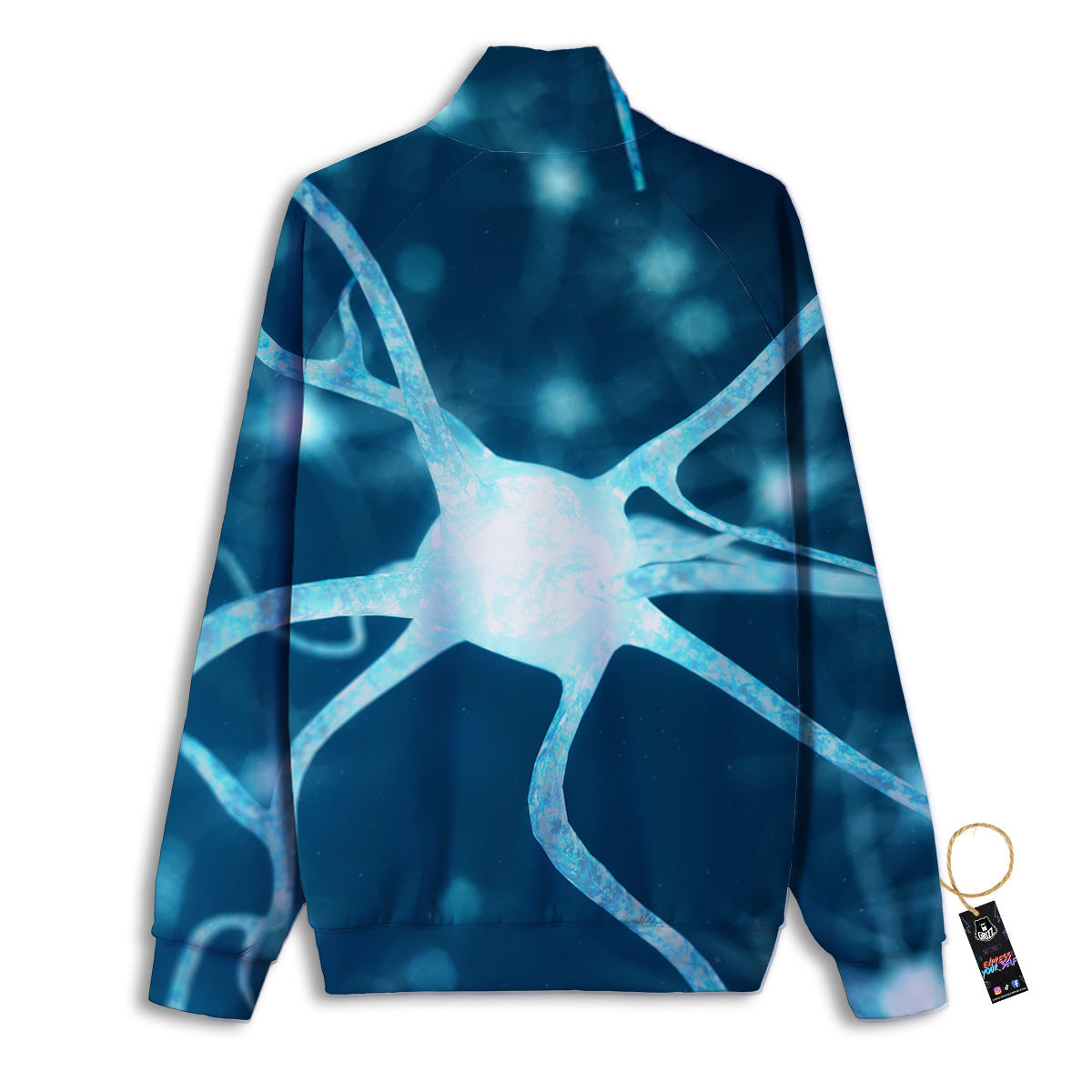 Neurons Inside The Brain Print Track Jacket-grizzshop