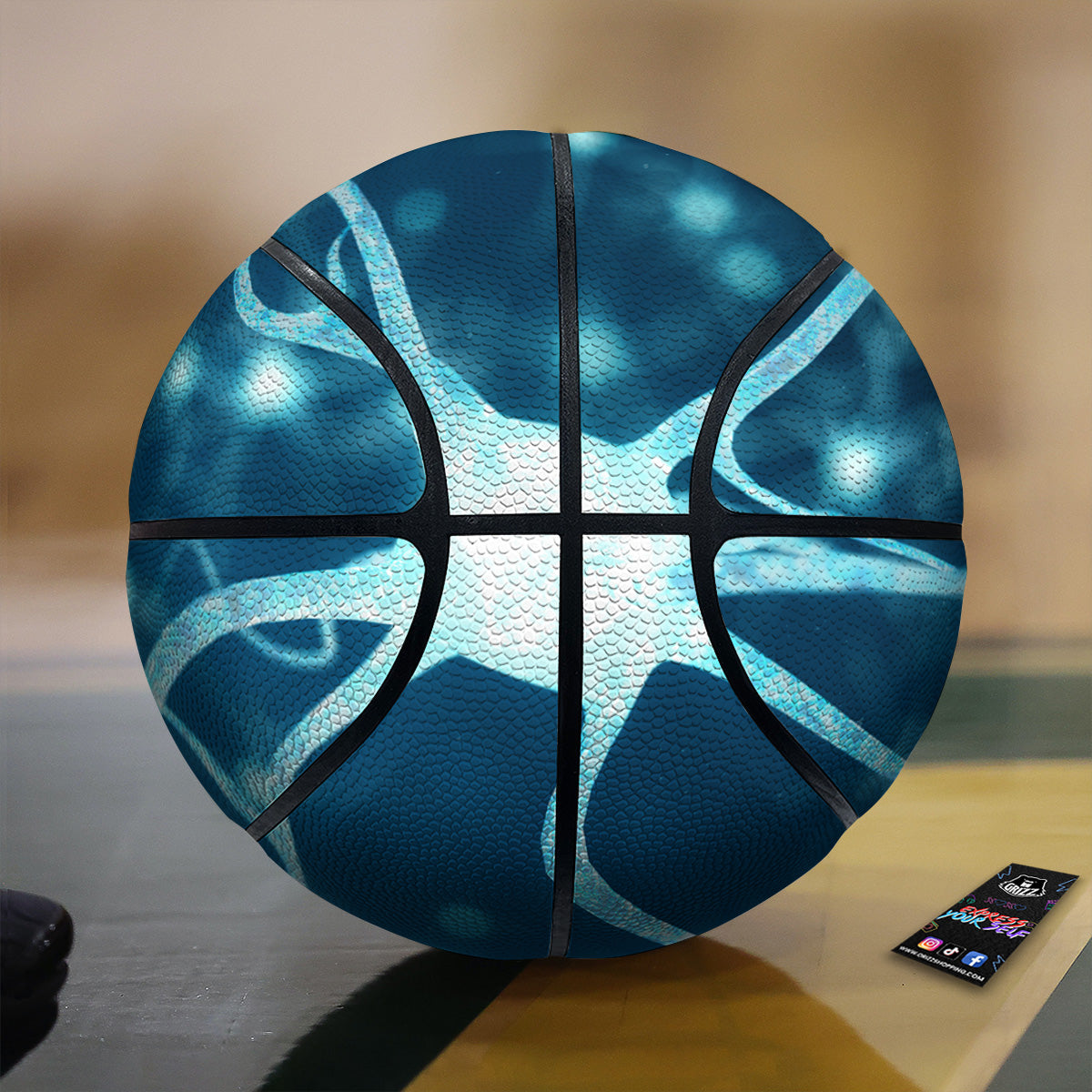 Neurons Inside The Brain Print Basketball