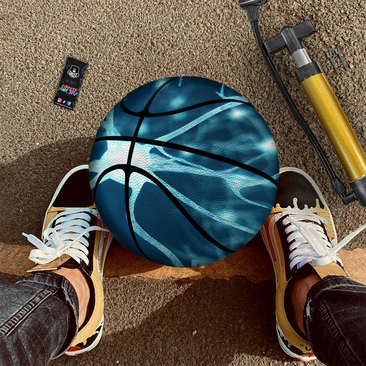 Neurons Inside The Brain Print Basketball