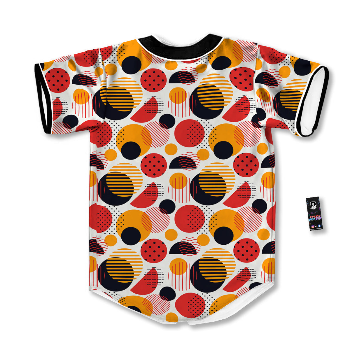 New Style Polka Dot Ornaments Print Pattern Baseball Jersey-grizzshop