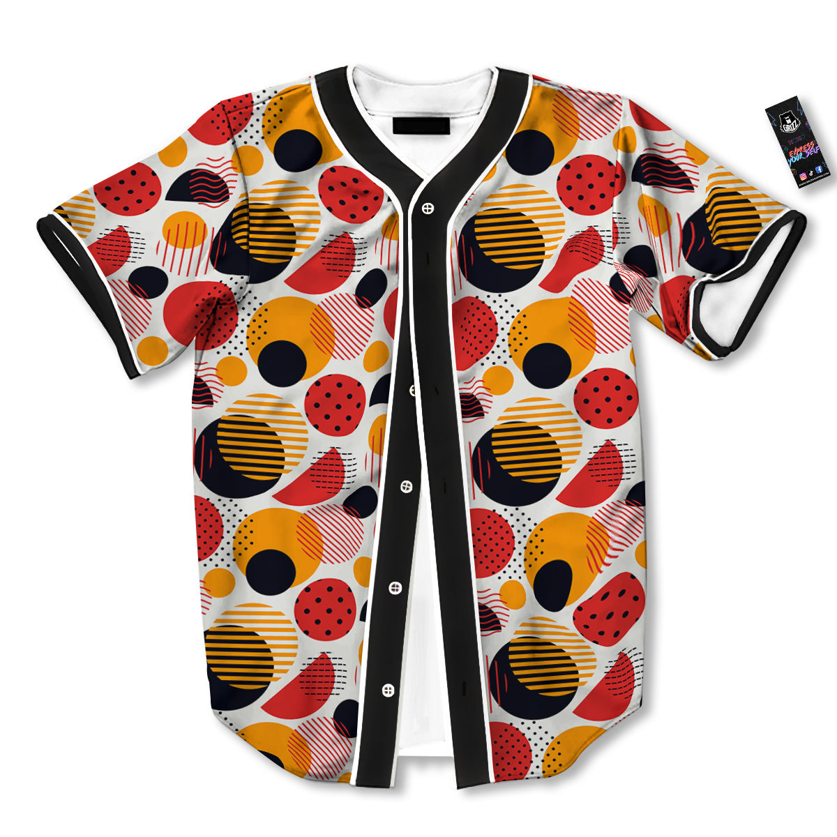 New Style Polka Dot Ornaments Print Pattern Baseball Jersey-grizzshop