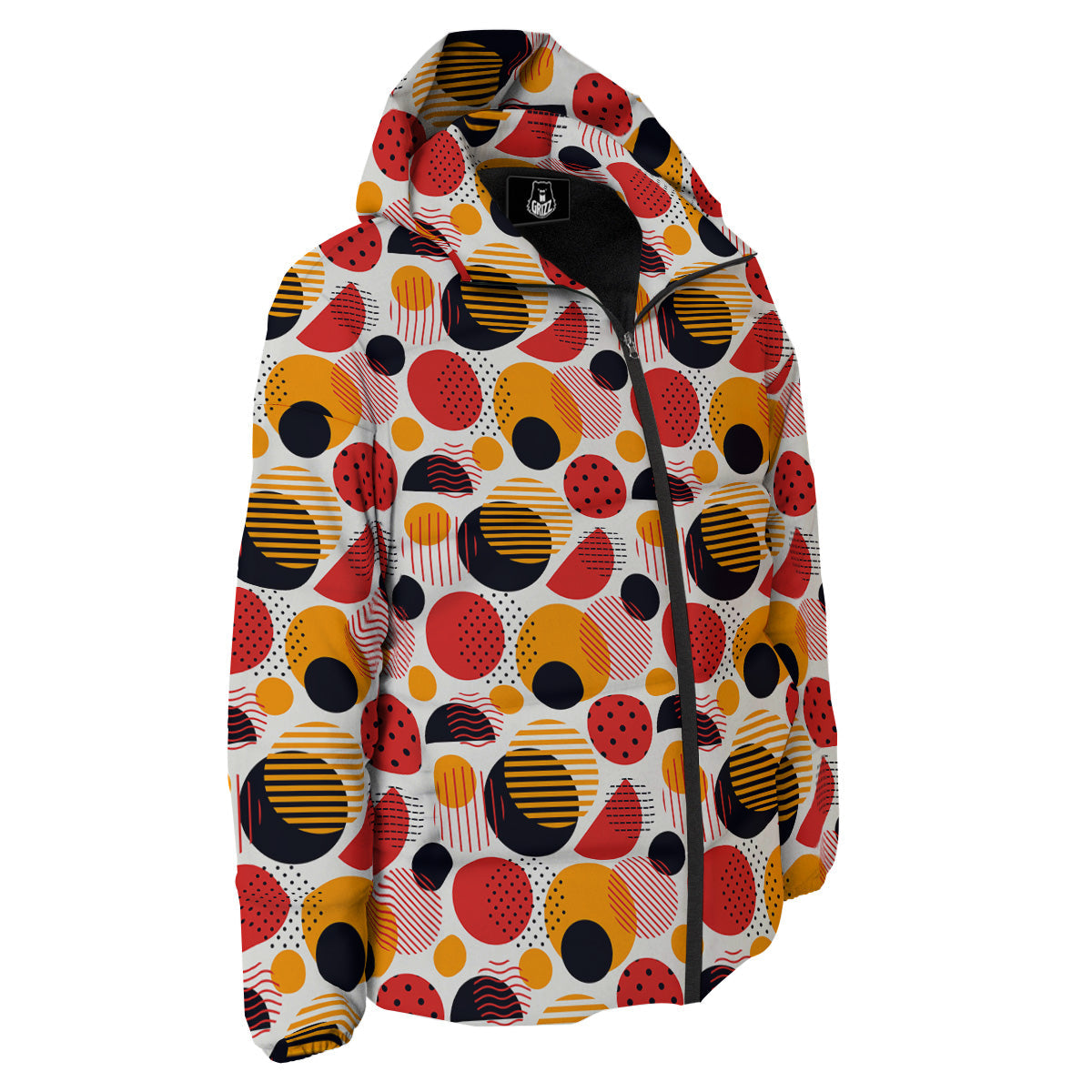 New Style Polka Dot Ornaments Print Pattern Down Jacket-grizzshop