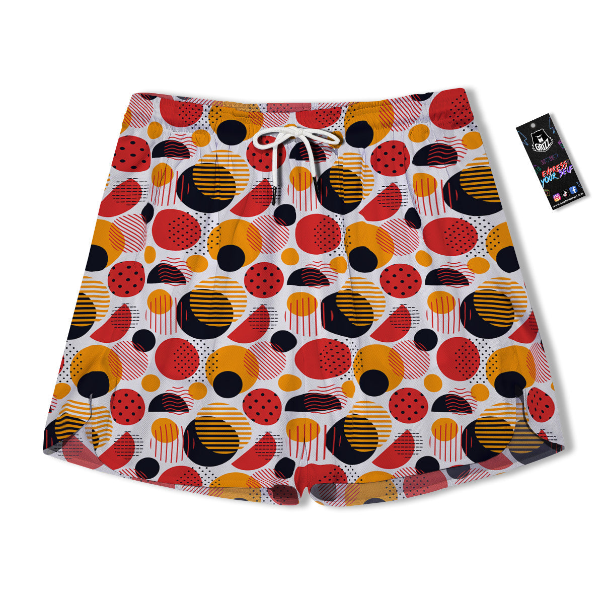 New Style Polka Dot Ornaments Print Pattern Men's Running Shorts-grizzshop