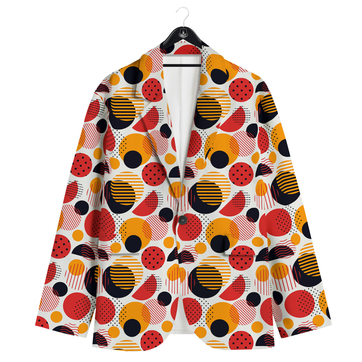 New Style Polka Dot Ornaments Print Pattern Men's Sport Coat-grizzshop