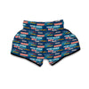 New York Pattern Print Muay Thai Boxing Shorts-grizzshop