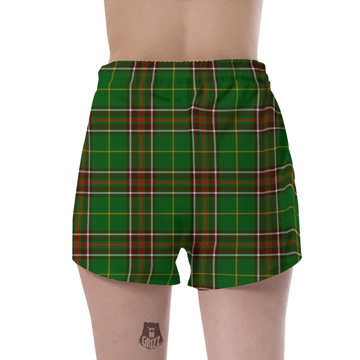 Newfoundland Tartan Green Plaid Women's Shorts-grizzshop
