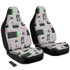 Newspaper Aliens Topic Print Pattern Car Seat Covers-grizzshop