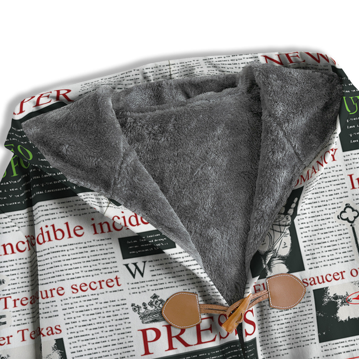 Newspaper Aliens Topic Print Pattern Men's Windbreaker Jacket-grizzshop