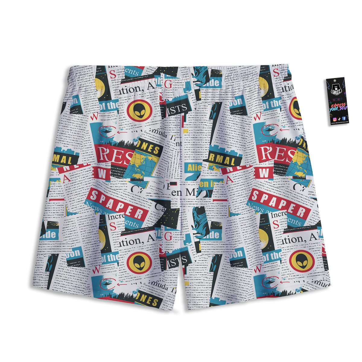 Penguin Cute Colorful Print Pattern Mesh Shorts