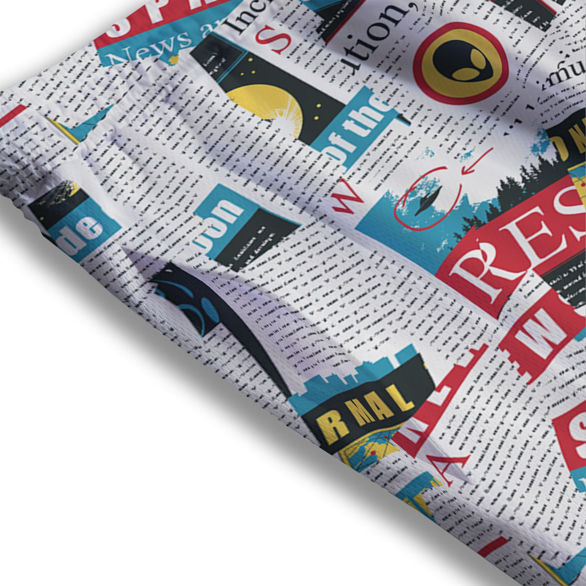 Penguin Cute Colorful Print Pattern Mesh Shorts