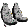 Newspaper Clippings On Aliens Topic Print Pattern Car Seat Covers-grizzshop