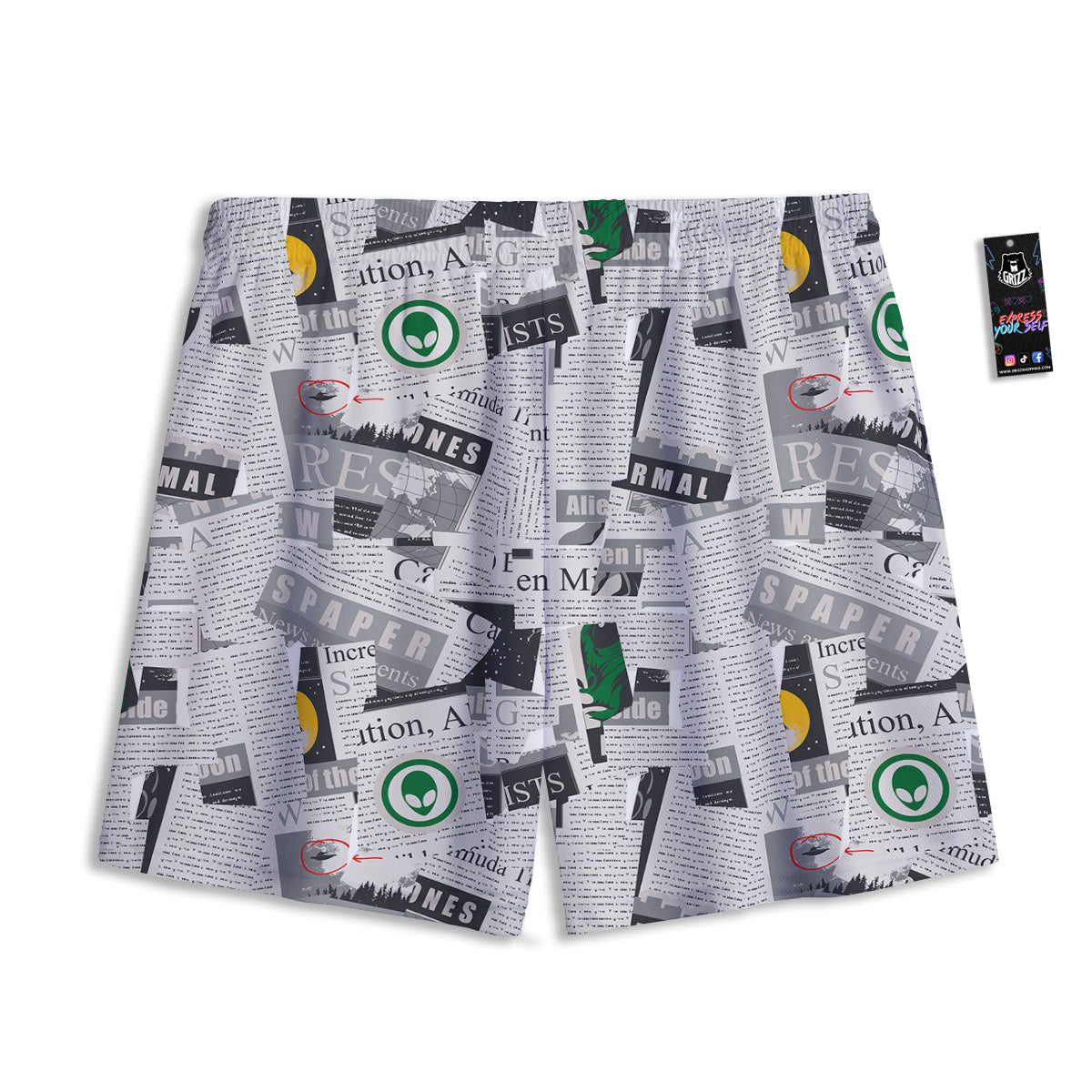 Penguin Cute Snowy Print Pattern Mesh Shorts