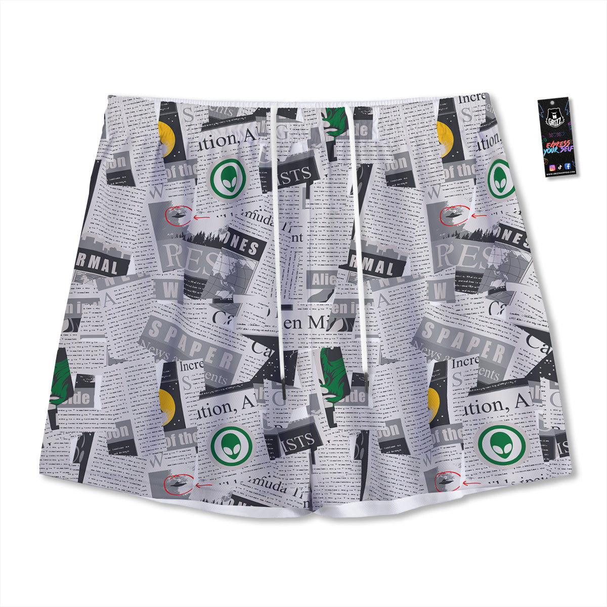 Penguin Cute Snowy Print Pattern Mesh Shorts