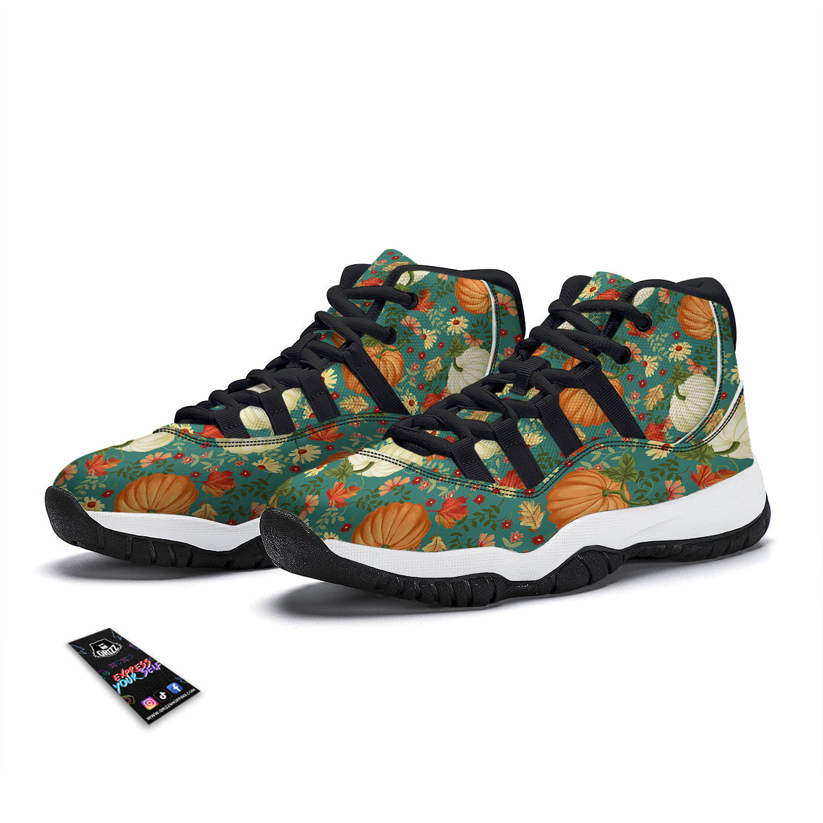 Newspaper Headlines Alien Print Pattern Black Bball Shoes-grizzshop