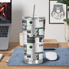 Newspaper Headlines Alien Print Pattern Tumbler-grizzshop