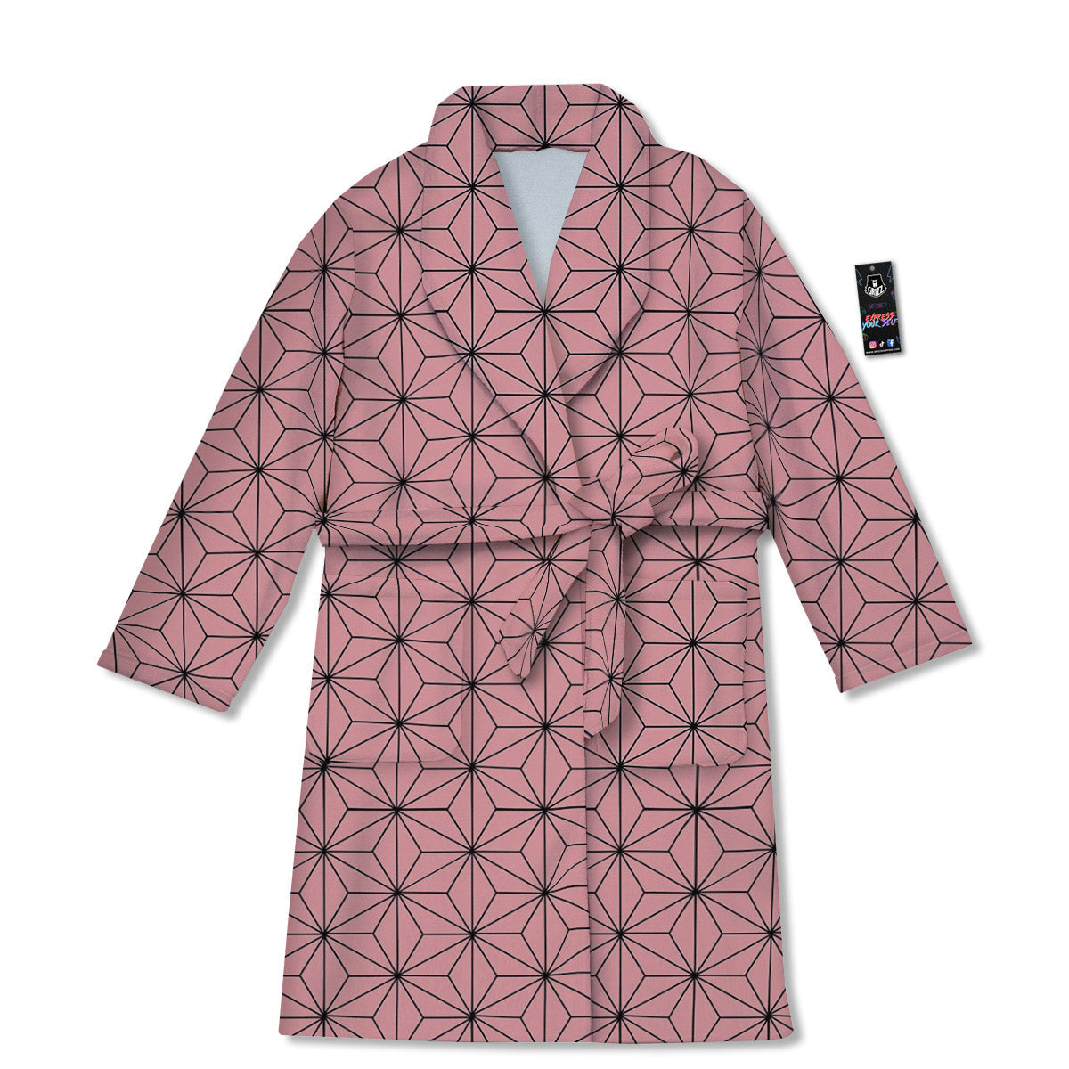 Nezuko Print Pattern Bathrobe-grizzshop