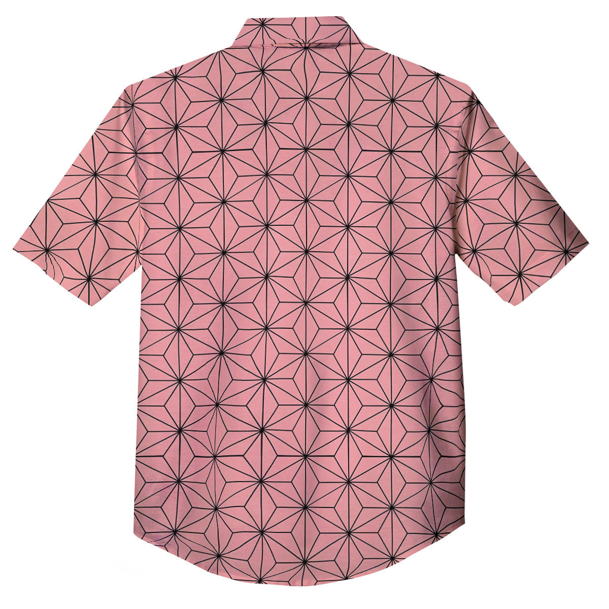 Nezuko Print Pattern Button Up Shirt-grizzshop