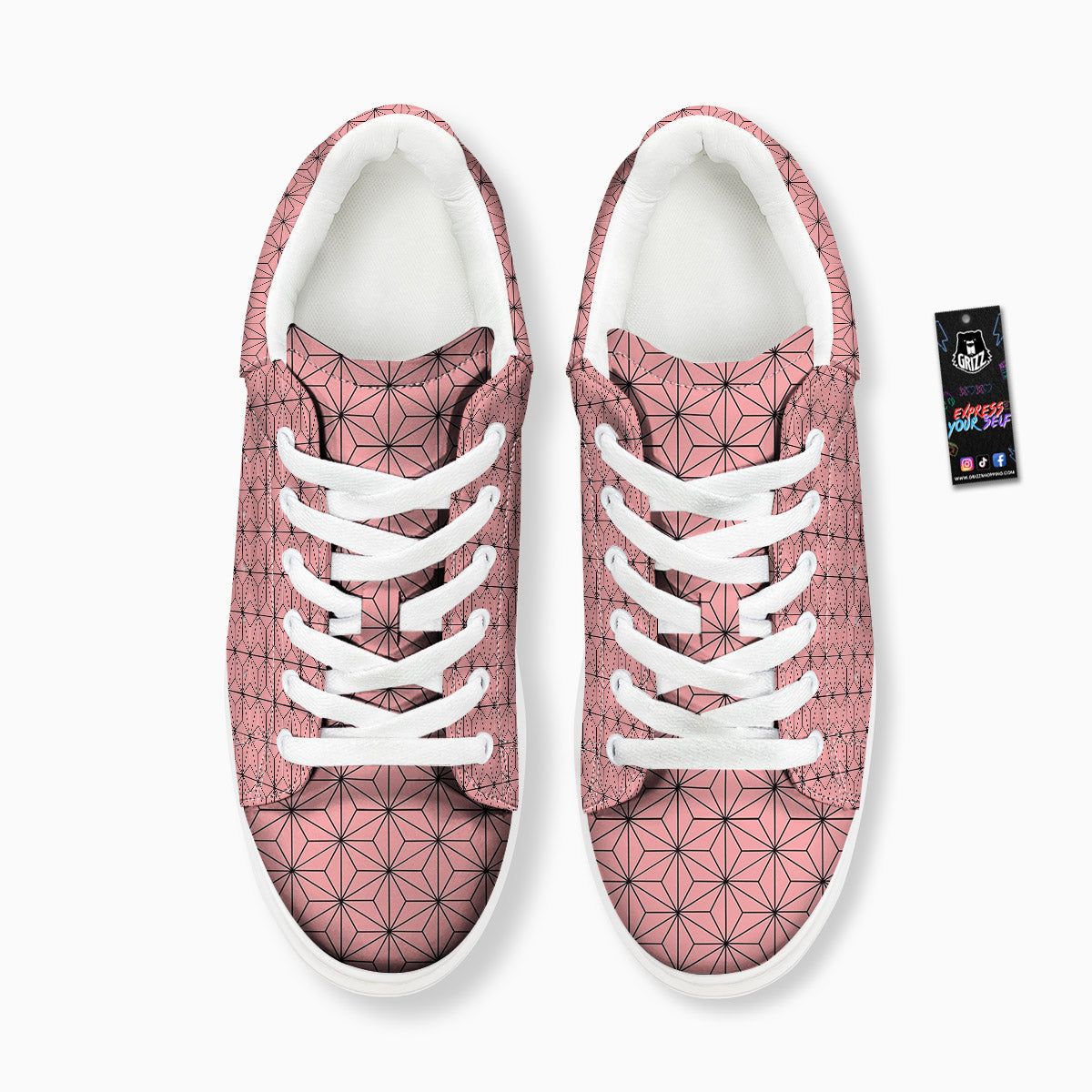 Nezuko Print Pattern Platform Shoes-grizzshop