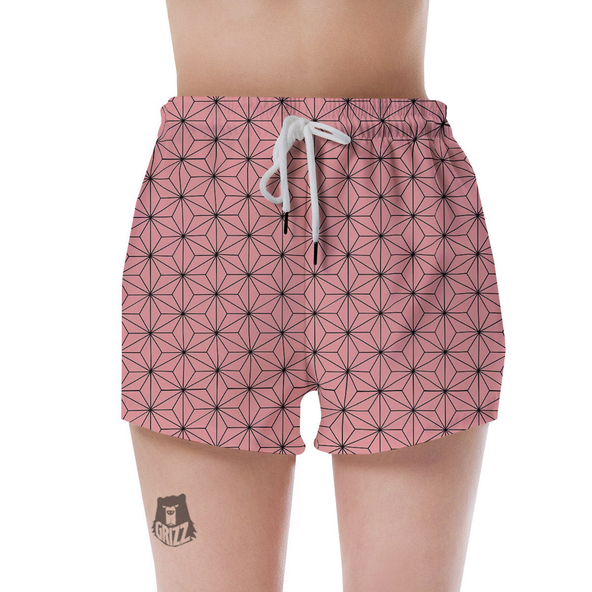 Nezuko Print Pattern Women's Shorts-grizzshop