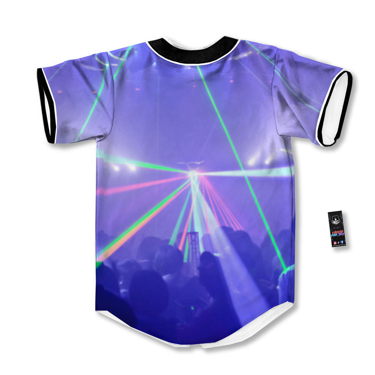 Nightclub EDM Party Print Baseball Jersey-grizzshop