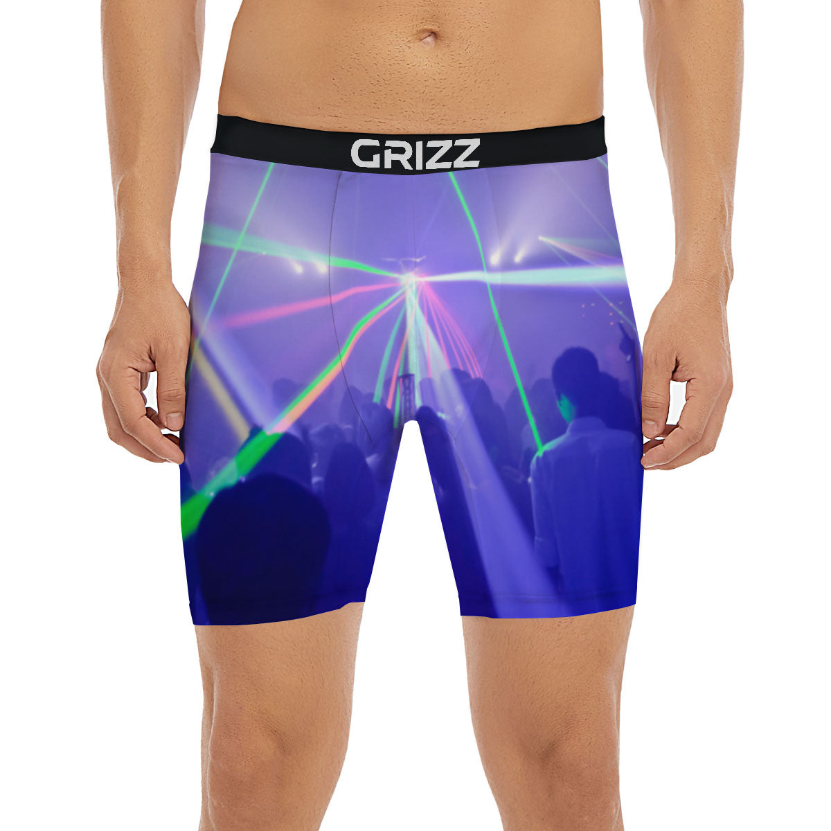 Nightclub EDM Party Print Boxer Briefs-grizzshop