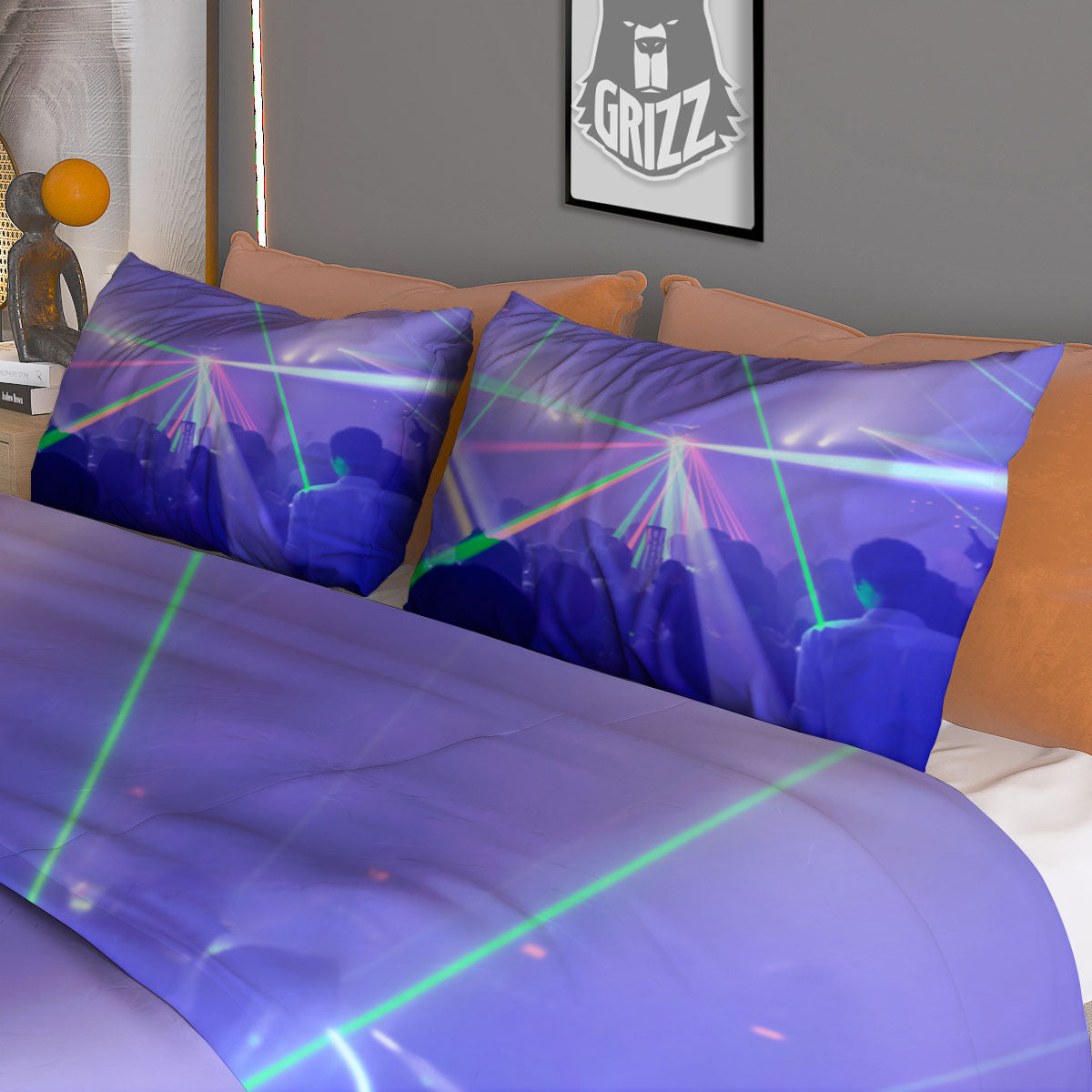 Nightclub EDM Party Print Duvet Cover Bedding Set