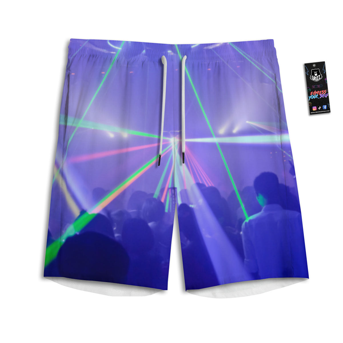Pineapple Hawaiian Lime Print Pattern Men's Athletic Shorts