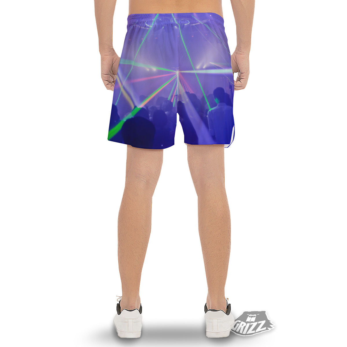 Nightclub EDM Party Print Men's Gym Shorts-grizzshop