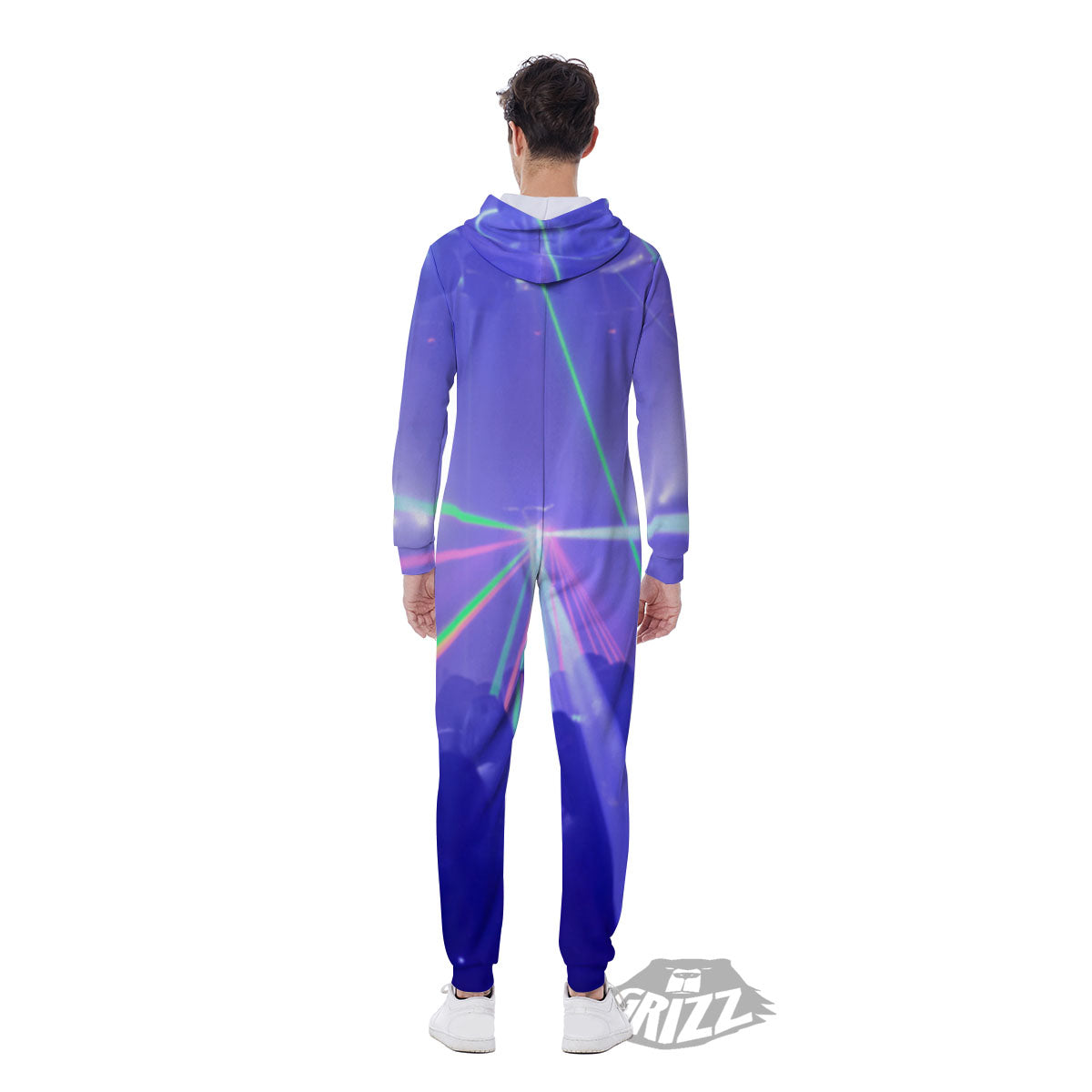 Nightclub EDM Party Print Men's Jumpsuit-grizzshop