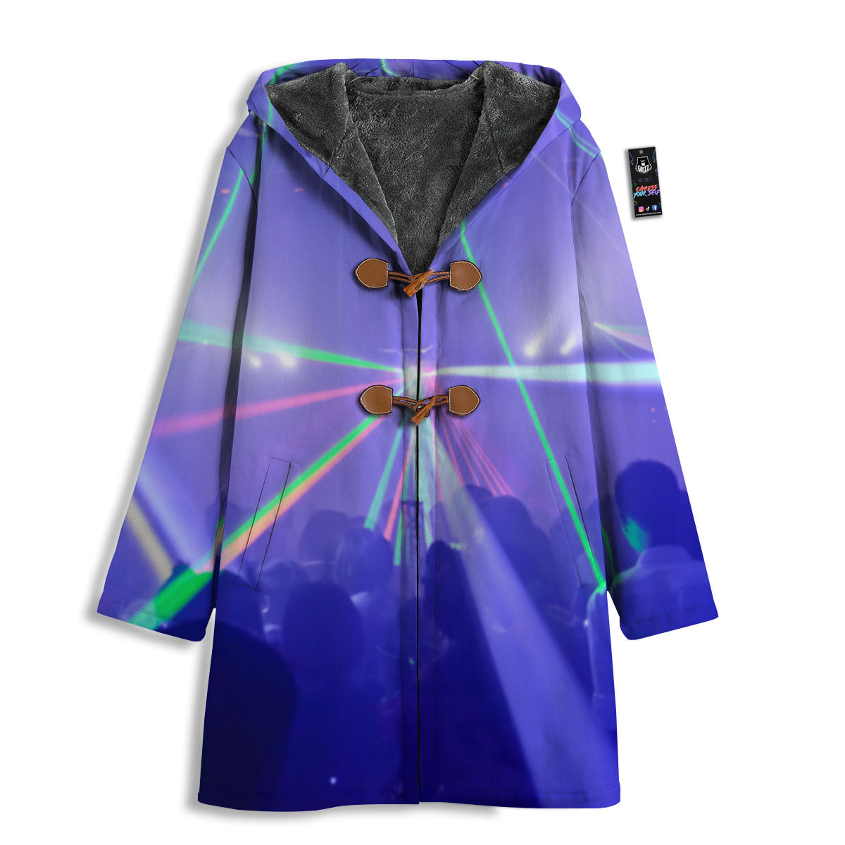 Nightclub EDM Party Print Men's Windbreaker Jacket-grizzshop