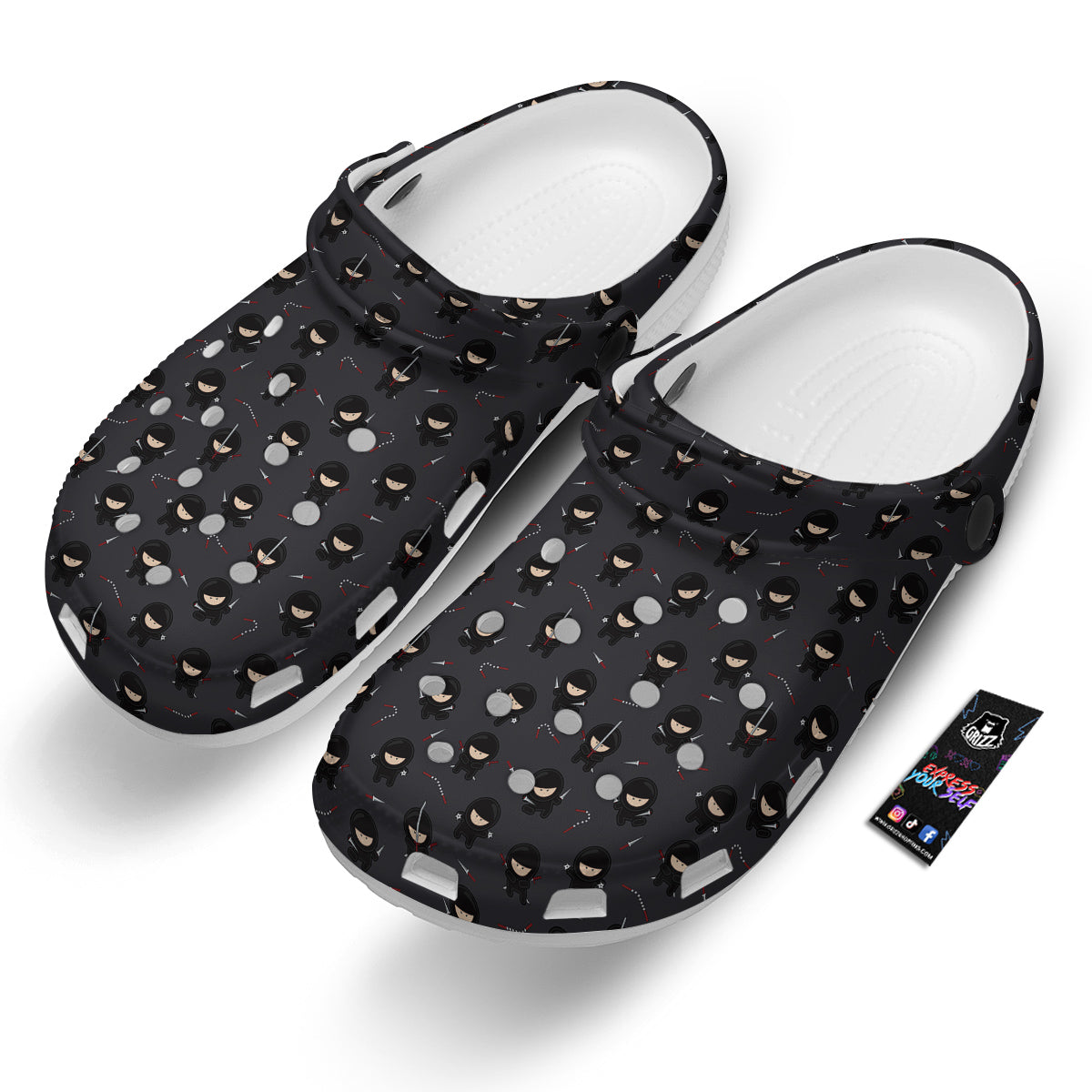 Ninja Cute Print Pattern Clog-grizzshop
