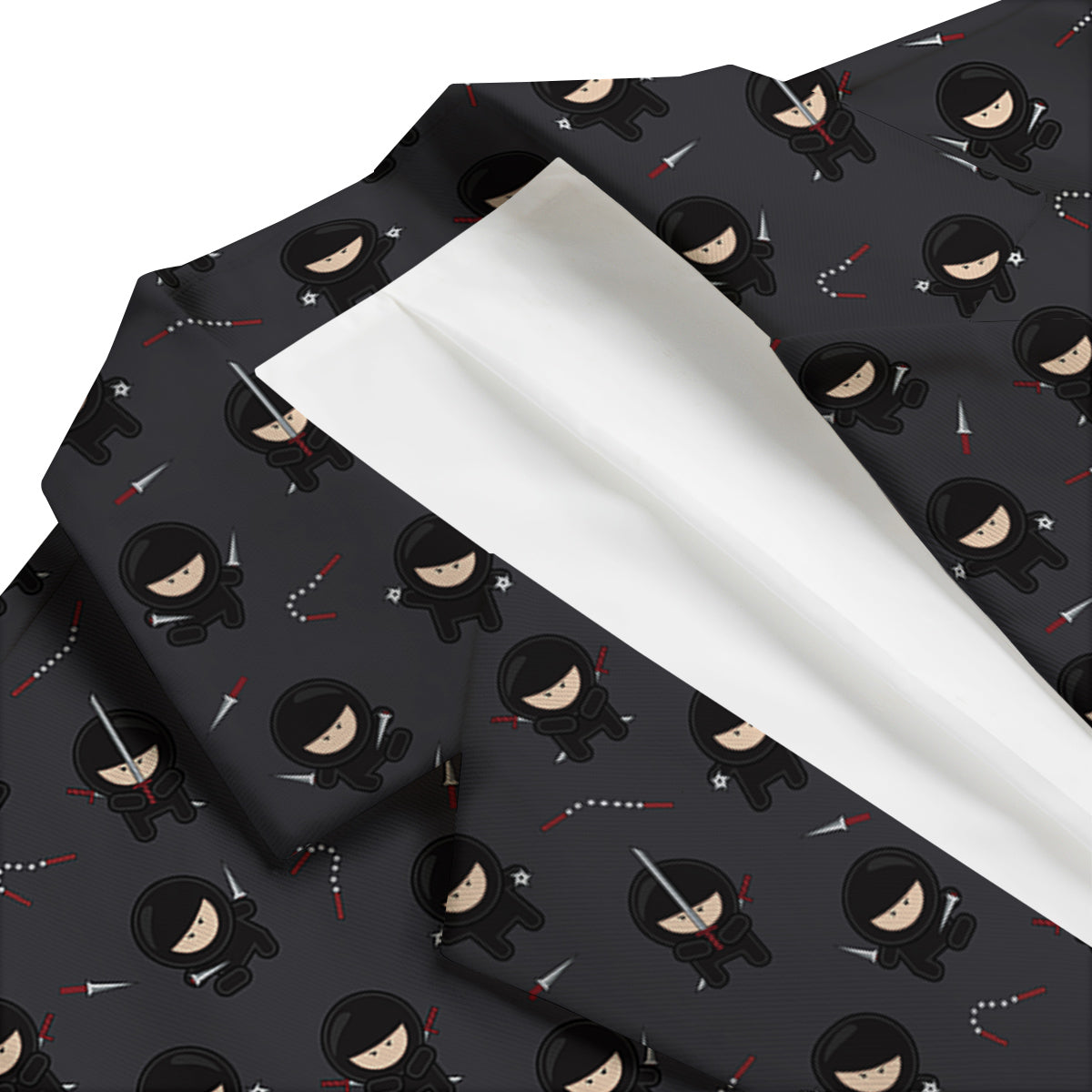 Ninja Cute Print Pattern Men's Blazer-grizzshop