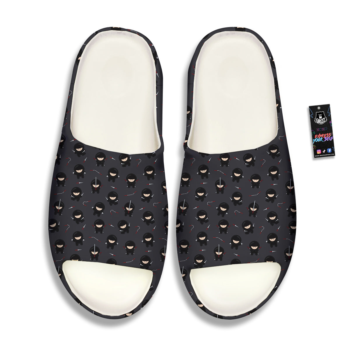 Ninja Cute Print Pattern Sandals-grizzshop